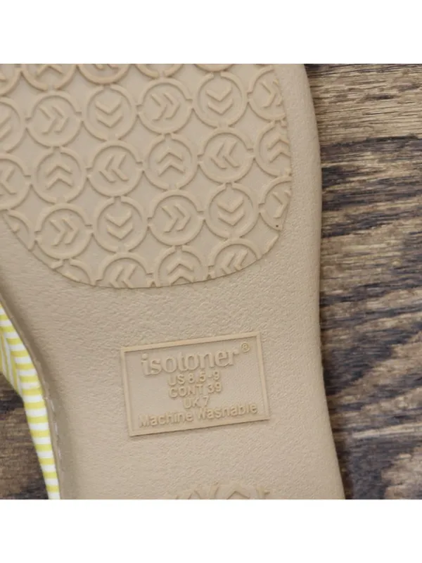 NEW Isotoner Womens Charm Pineapple Fruit Slide Slippers F9881 Yellow L (8.5-9) - Image 9