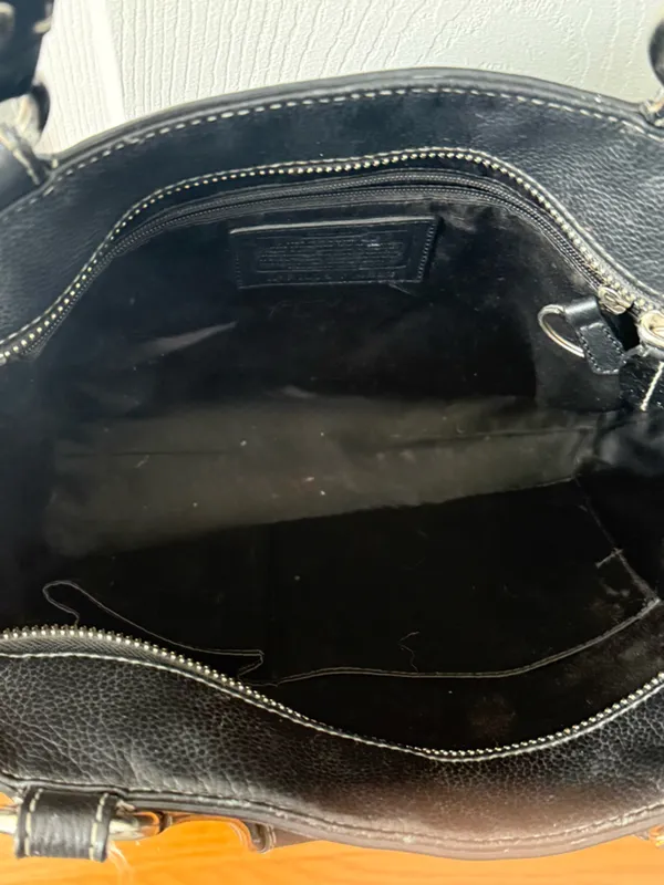 Y2K Coach Penelope Black Pebbled Leather Mini Tote Shoulder Bag - Image 7