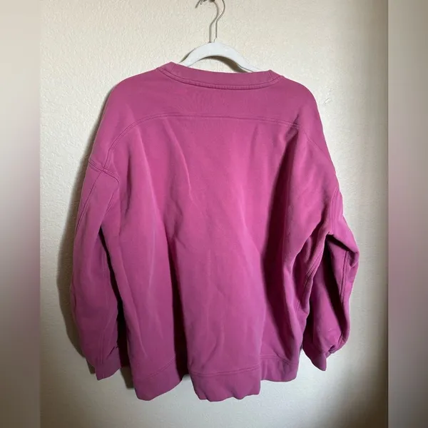 Lululemon perfectly oversized crew sweatshirt size‎ 12 in pink lychee - Image 5