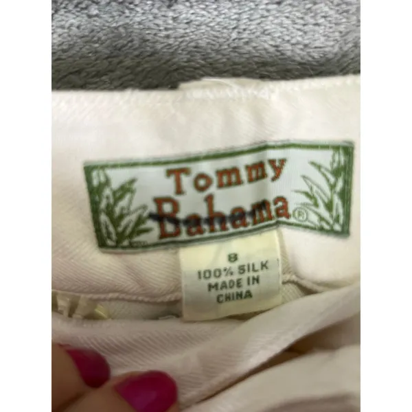 Tommy Bahama Women’s Coconut White 100% Silk Bermuda Shorts Classic Fit New - Image 5