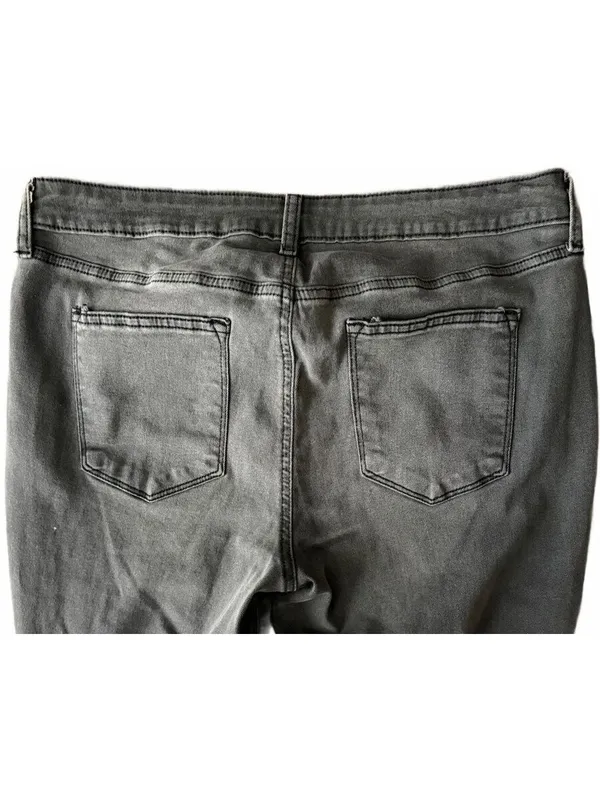 Sonoma The Everyday Jean Women's Size 14 Skinny Mid-Rise Cutoff Streetwear Urban - Image 5