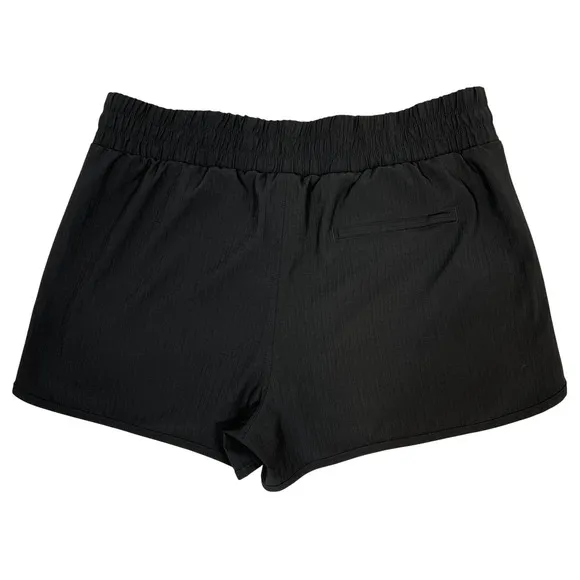 Lined Pull-on Running Shorts XL Black Pockets Wide Elastic Waist Activewear‎ - Image 2