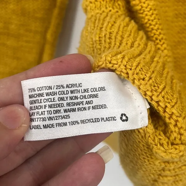 Mossimo Cable Knit Womens Sweater Sz XXL Mustard Boho Rustic Cottage Lagenlook - Image 9