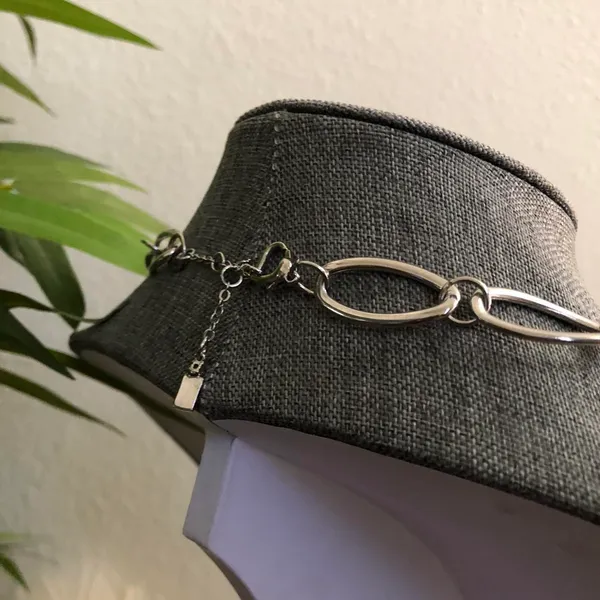 Silver tone linked chain layered necklace #goth #grunge #punk #streetwear Great as a standalone piece or for layering - Image 2