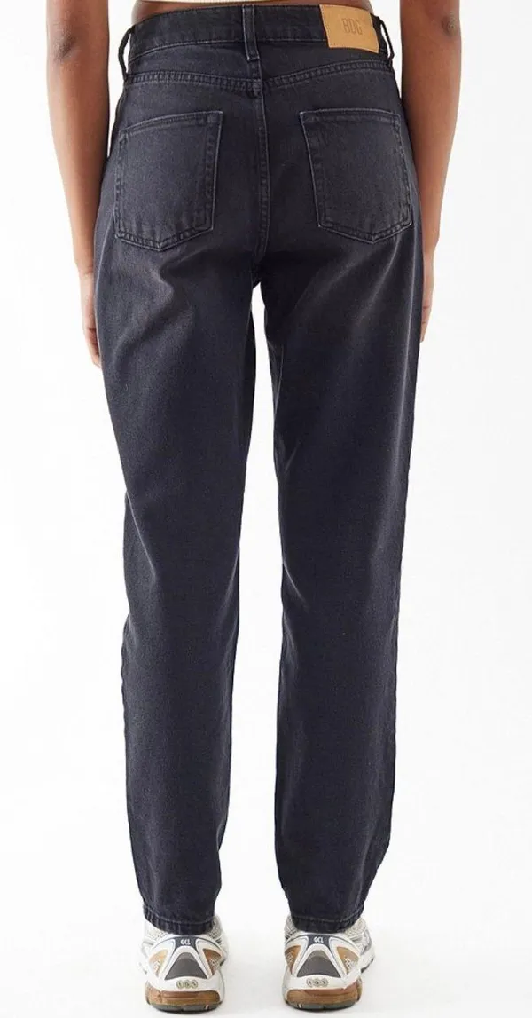 Urban Outfitters Straight Leg Mom Jeans - Dark Grey - Image 2