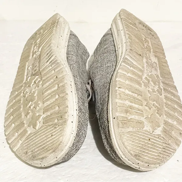 Hey Dude Wendy Linen Size 7 Loafers Gray Woven Slip On Flats Shoes - Image 7