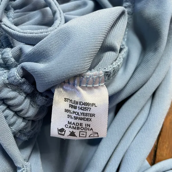 IRIS Ruched Adjustable Baby Blue Spaghetti Strap Mini Dress - Sz 1X 💛🎀 - Image 12