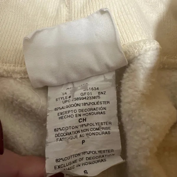 Champion | Women's Reverse Weave Cream Off White Jogger Sweatpants, Size S - Image 7