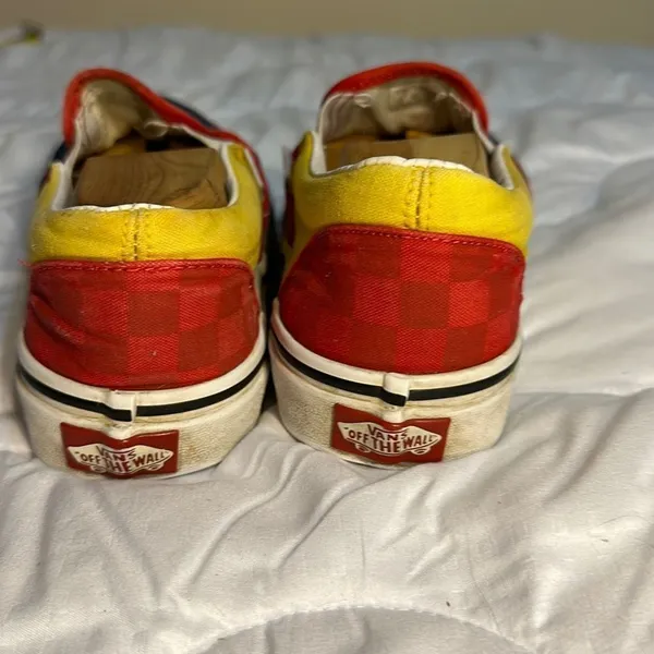 Vans Navy and Yellow Slipons Men’s 7, Women 8.5 - Image 7