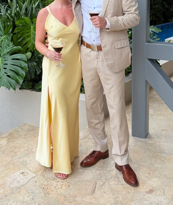 Show Me Your Mumu Anderson Maxi Dress Pale Yellow Luxe Satin - Image 5