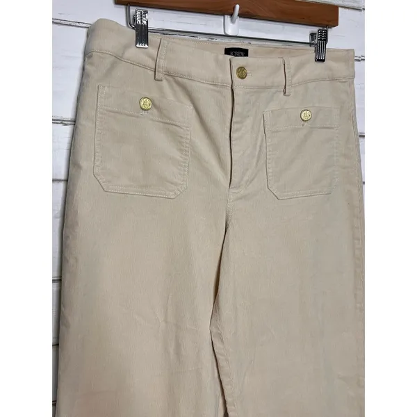 J.Crew Lizzie Pant Size 30 Beige Wide Leg Utility Pants Cotton Stretch - Image 11