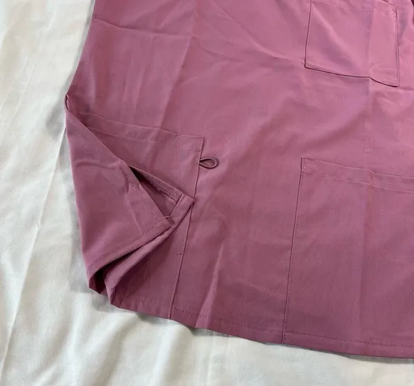 4Flex Women's Scrubs Small Top Lavender Purple V-Neck Short Sleeve - Image 4