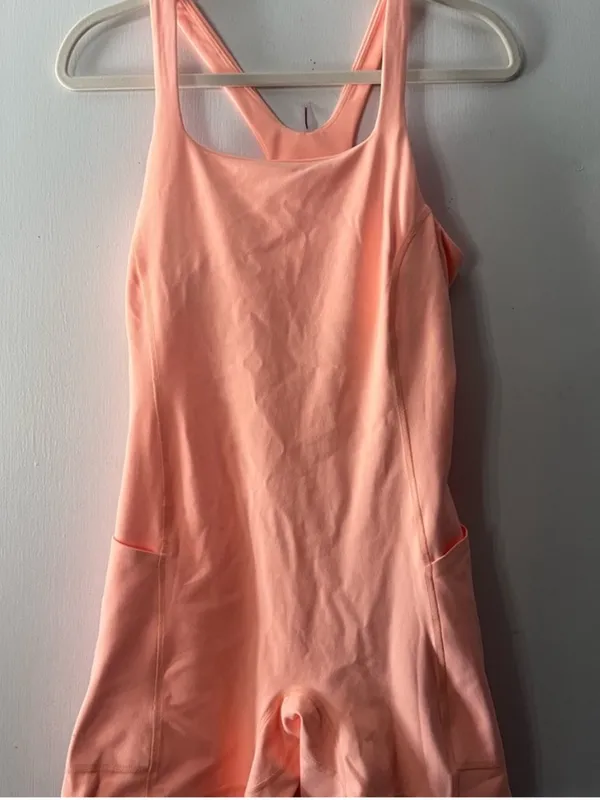 FP Movement by Free People Never Better Runsie Peach Pink Athletic Romper - Image 4