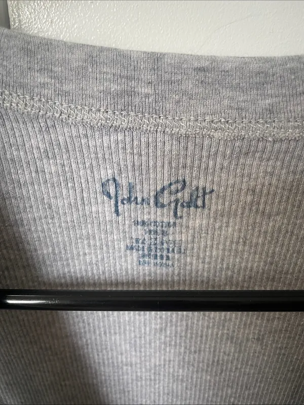 John Galt Classic Gray Ribbed Crop Tank Top - Image 2