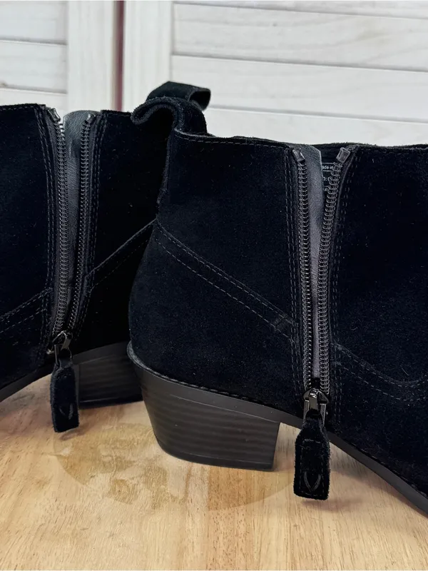 Vionic Vera Suede Western Ankle Boots Booties Black Women 8.5 Water Resistant - Image 10