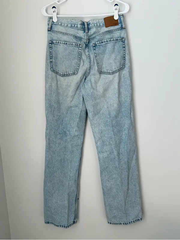 Aeropostale 90s Baggy Jeans Light Wash Size 4 - Image 5