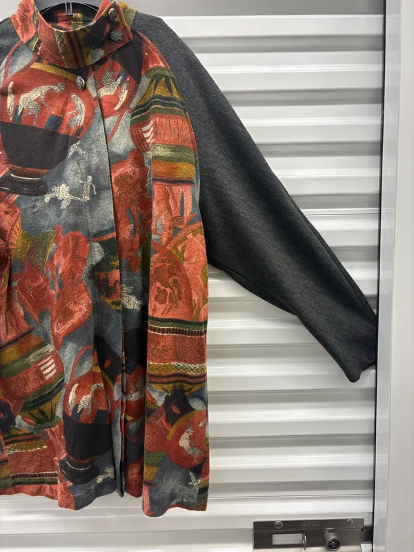 Vintage Rialto California High Collar Mixed Media Jacket - Image 6