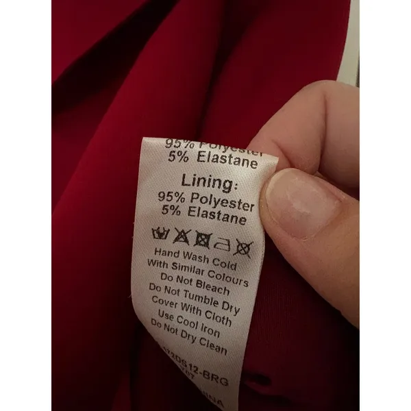 Lavish Alice Burgundy Red One Shoulder Ruffle‎ Midi Dress US 6 NEW - Image 6