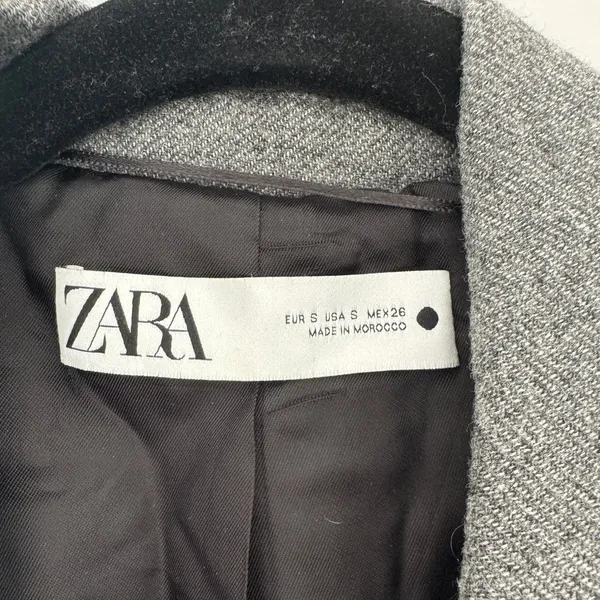 Gray Wool Blazer Zara - Image 4