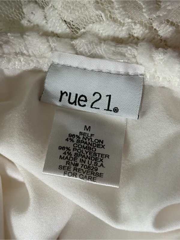 Rue21 White Lace Spaghetti-white lace dress - Image 4
