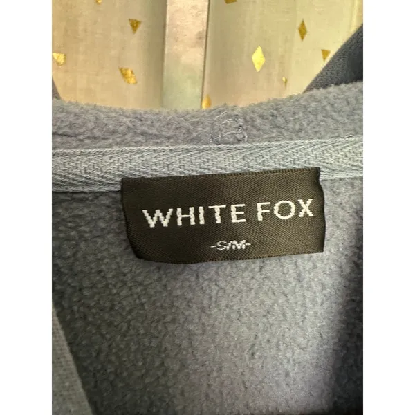 White Fox Vol.3 Ocean Puff Print Logo Oversized Offstage Hoodie Sweatshirt S/M - Image 7