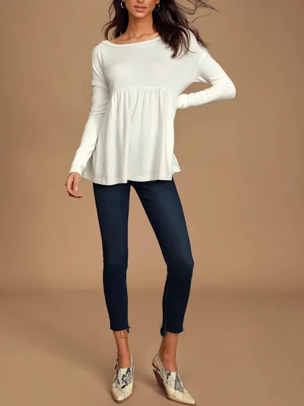 Free People Forever Your Girl babydoll sweater tunic top - size XS - Image 3
