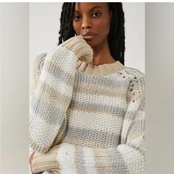 Free people Devon Sweater in gravity combo size XL - Image 2