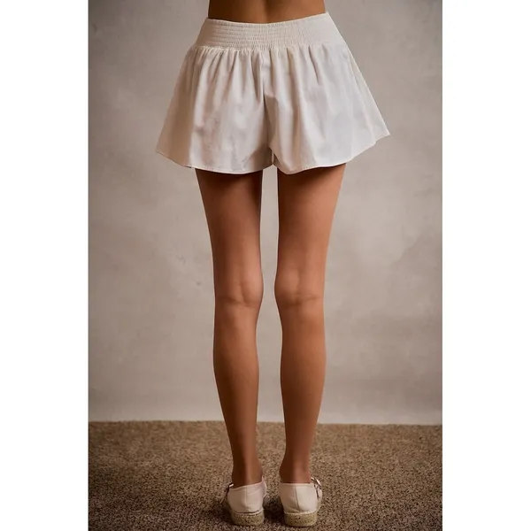 SO ME Denim Bubble Skort With Smocked Back - Image 3