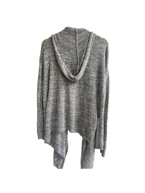 Abercrombie & Fitch Gray Open Front Hooded Cardigan Pockets XS/S - Image 5