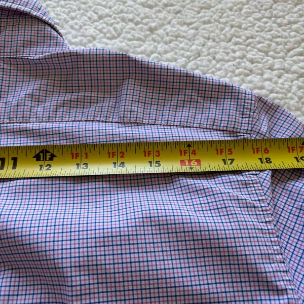 Vineyard Vines Purple White Micro-Gingham Plaid Button Up Classic Preppy coastal - Image 7