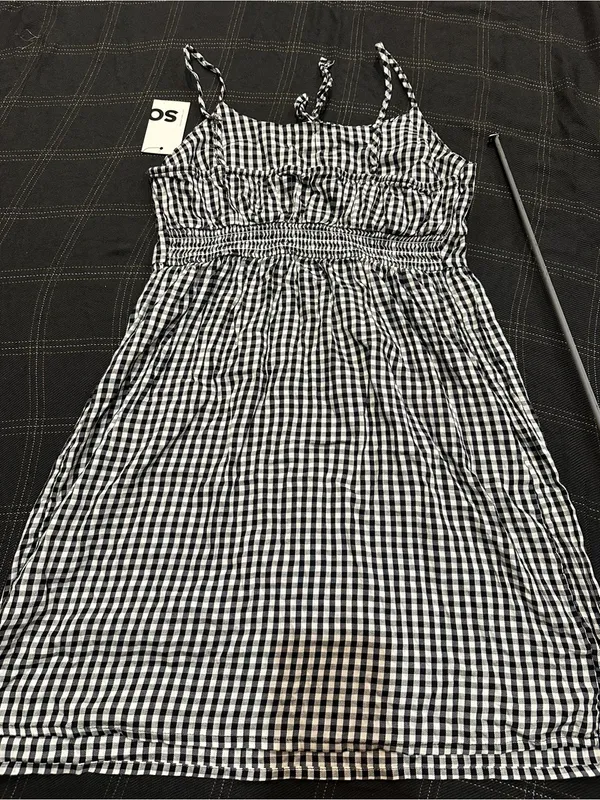 SO Black & White Gingham Sundress - Image 5