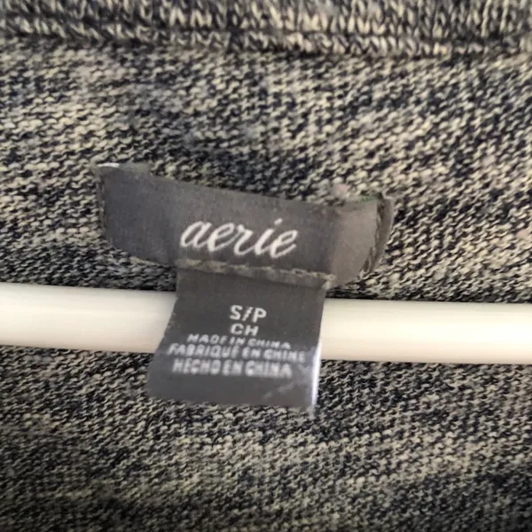 Aerie Marled High low Slit Oversized Sweater Blue Small‎ - Image 4