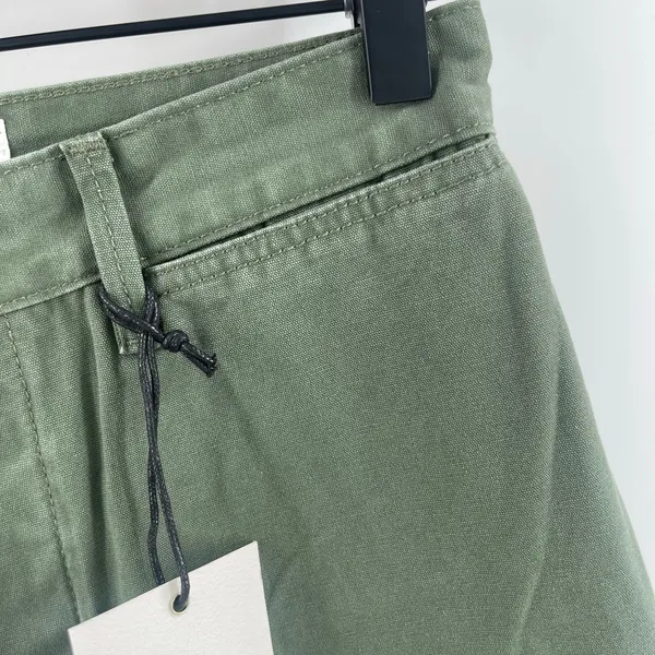 EVIDNT Pants Size 25 Cropped Chino Wide Leg High Waist NWT Green 100% Cotton - Image 11