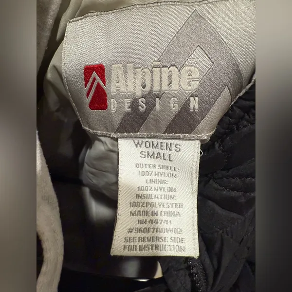 Alpine Design Black Quilted Puffer Jacket Size‎ Small - Image 8