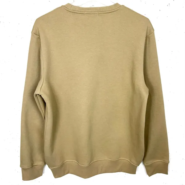 True Religion Embossed Arch Logo Sweatshirt Beige Soft Fleece Lined Size Medium - Image 4