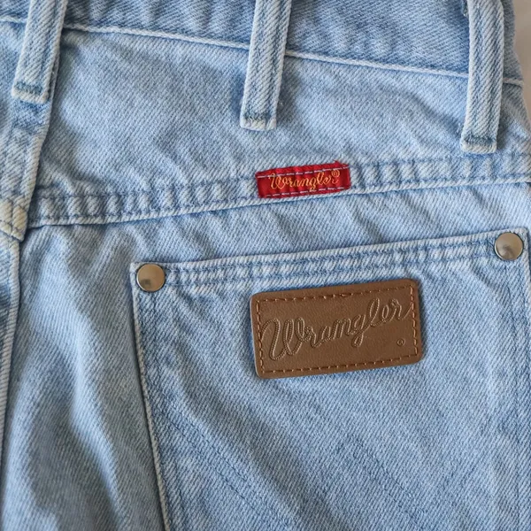 Vintage Wrangler Jeans Cowboy Cut Ombre Dip Dyed Made‎ in USA Size 11x34 14MWZ - Image 8