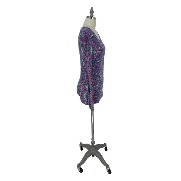 Philosophy Republic Clothing Women's Paisley Long Sleeve Lavender T-Shirt S‎ - Image 4