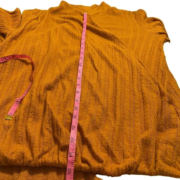 Anthropologie Maeve Rafela Surplice‎ Wrap Sweater Orange V-Neck Women's Size M - Image 6