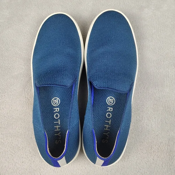 Rothy's Women's Sneakers 8 The Original Slip On Teal Blue Casual Comfort Shoes - Image 7