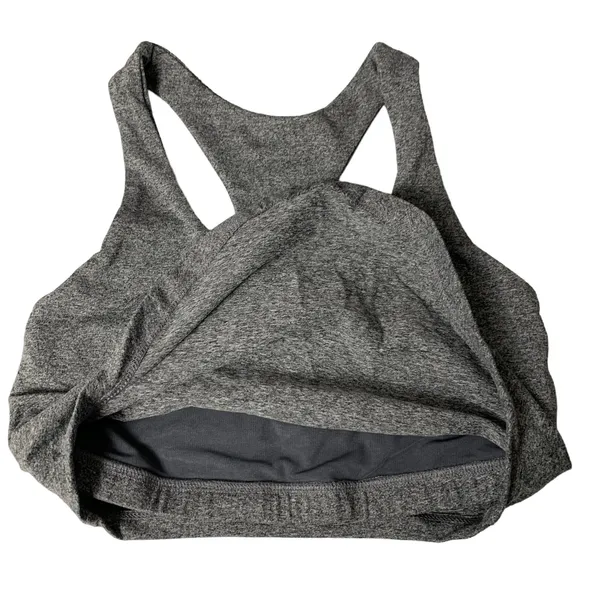 FIVE XS Gray Racerback Crop Tank Activewear Gym Yoga Fitness Top - Image 5