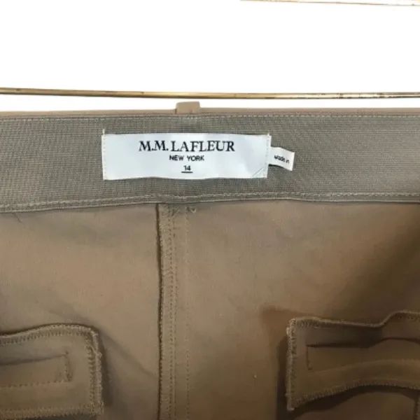 MM LaFleur Womens Size 14 Fits 12 Tan The Foster Cigarette Pant in PowerStretch - Image 7