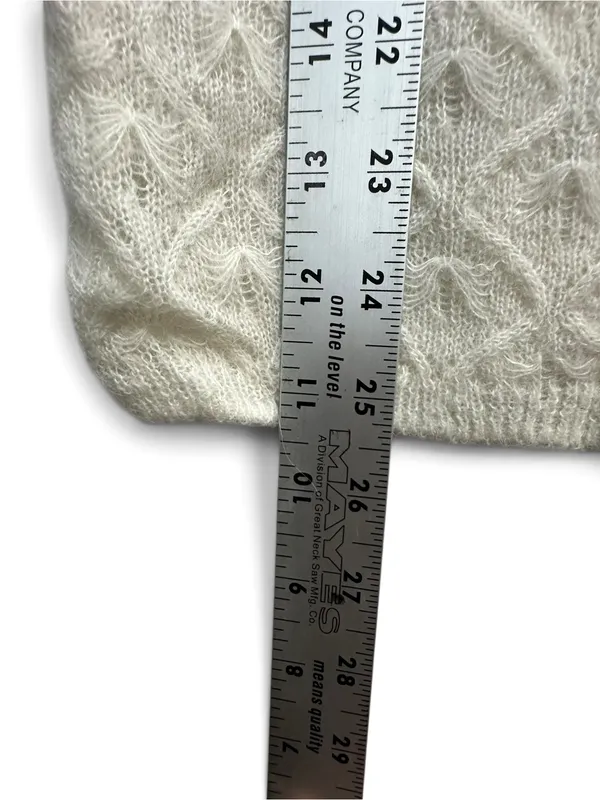 Zara Wool Alpaca Pointelle Knit Tank Top Women’s L White Sleeveless NWT - Image 8