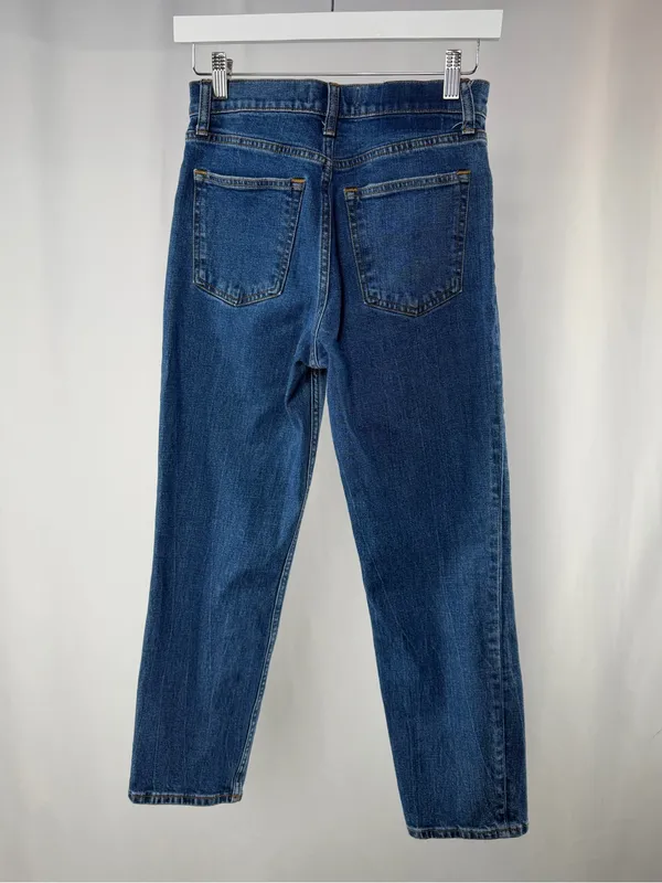 Abercrombie‎ & Fitch The Mom High Rise Jeans in Blue Denim Size 25 or 0 Short - Image 4