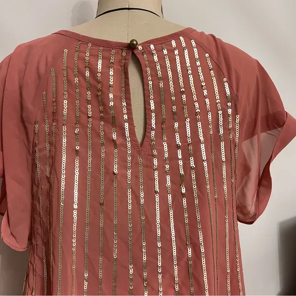 Free People Chiffon Embellished Mini Dress Size Medium - Image 8