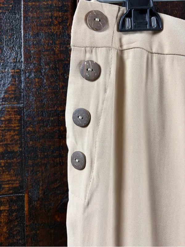 BCBGeneration BCBG Drapey High Waist Trousers in Sand NWT Small - Image 2