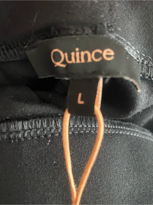 Quince Womens L Large 34x29 Black Ultra Stretch Ponte Pants 4 Pocket Casual NWT - Image 9