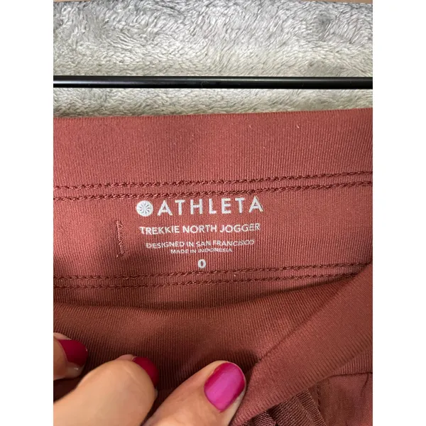 Athleta Trekkie North Jogger Pants Redwood Lightweight Hiking Travel Women's 0 - Image 5