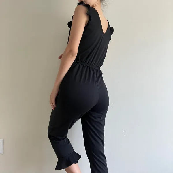 Derek Heart Black Jumpsuit  Size M - Image 5