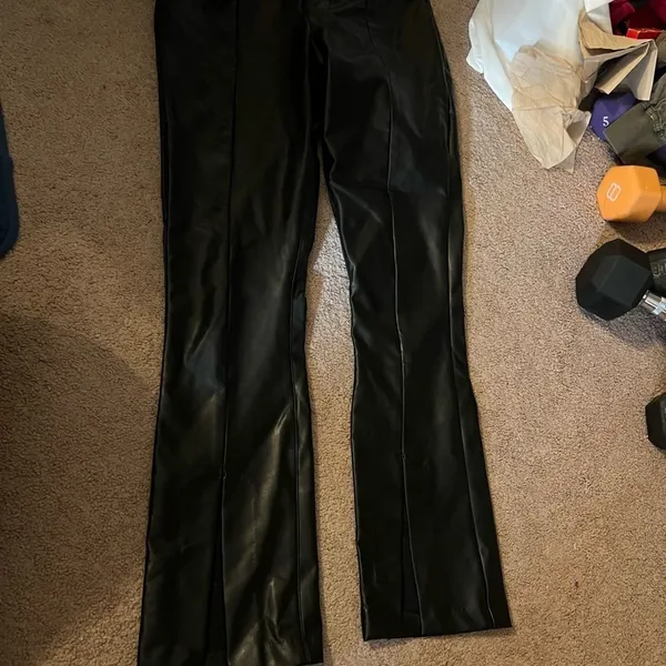 Abercrombie pleather pants split leg 0‎ - Image 3