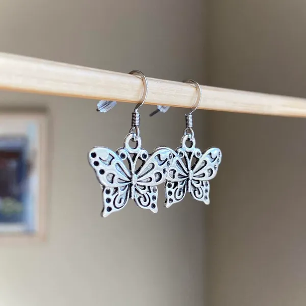 Handmade simple butterfly earrings 🦋 - Image 2